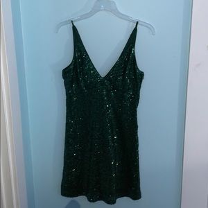 NWT xtraordinary emerald green sequin dress